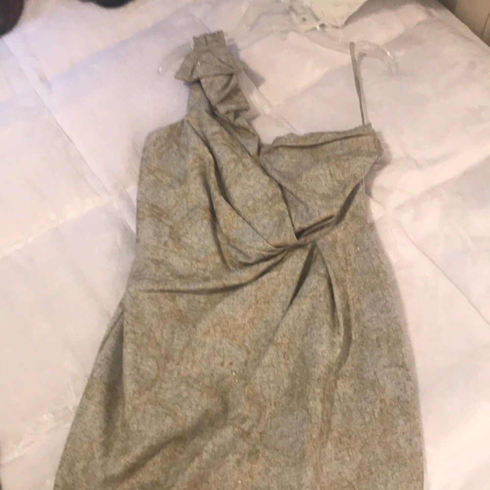 Gold detail cocktail dress worn once